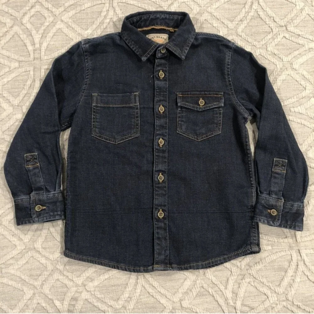 Next 3-4Y Chambray Denim Button Up Shirt